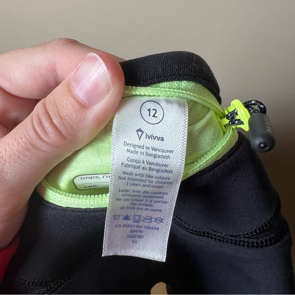 Ivivva Run For Your Goals Black Skort Size Girls 12 Laser Cut Athletic Tennis - Picture 9 of 10